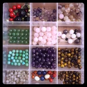 Natural crystal stones. Will size to fit.